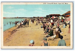 1943 Craigville Beach Swimming Patio Cape Cod Massachusetts MA Vintage Postcard