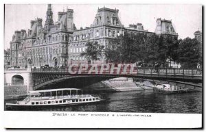 Old Postcard Paris Le Pont D Arcola The City Hotel