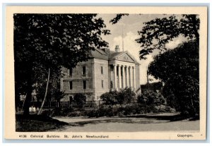 c1940's Colonial Building St. John's Newfoundland Canada Vintage Postcard