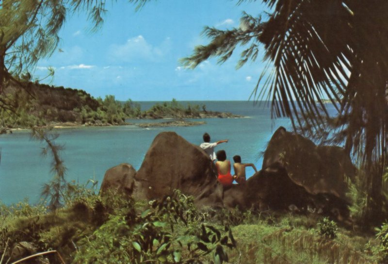 Seychelles Port Launey Mahe 1970s Postcard