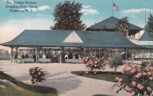 KINGSTON, New York, 1900-1910s; The Trolley Station, Kingston Point Park
