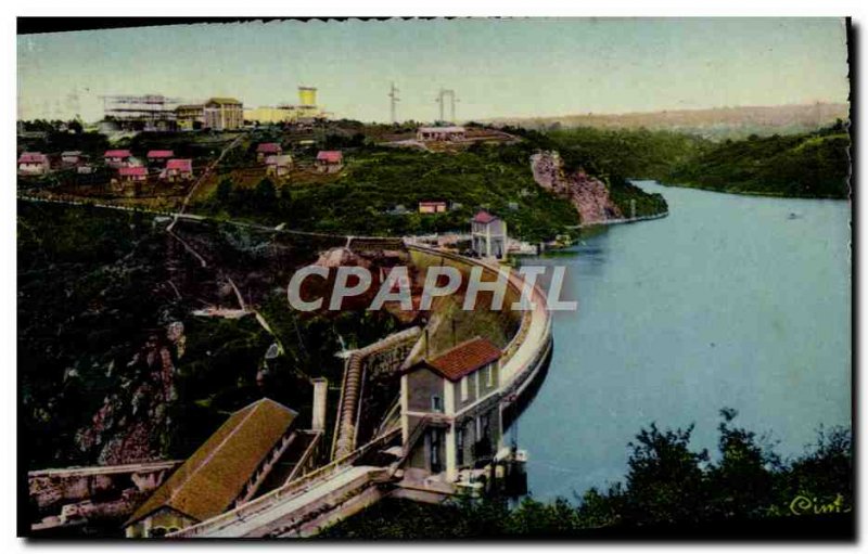 Old Postcard View Eguzon Dam D & # 39Ensemble