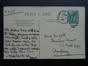 Wales Cymru LLANFAIRFECHAN The River & Footbridge c1904 Postcard