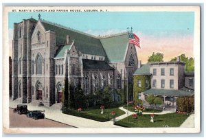 c1915's St. Mary's Church and Parish House Auburn New York NY Unposted Postcard