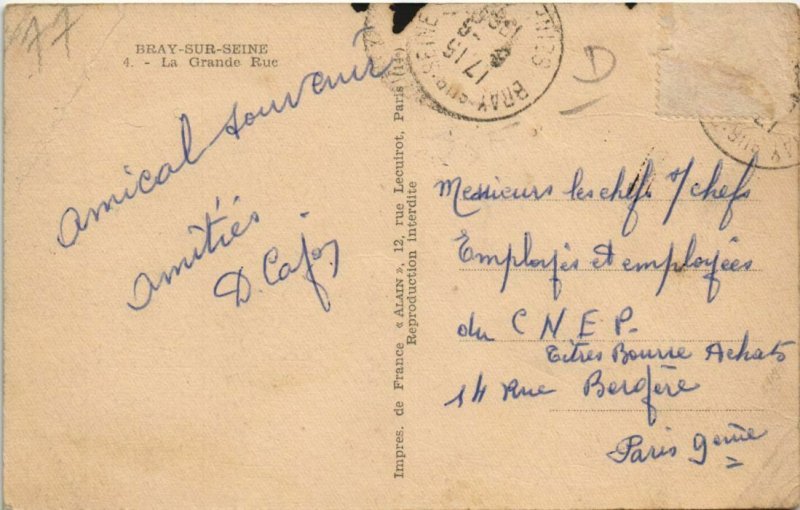 CPA Bray-Sur-Seine La Grande Rue FRANCE (1101199)