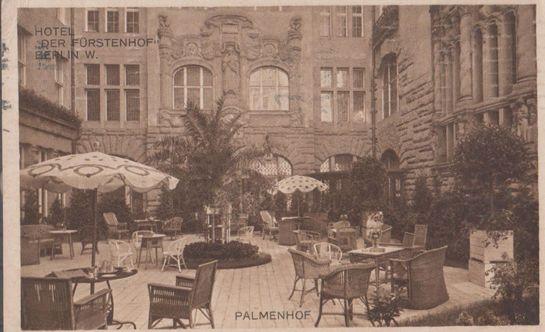 Palmenhof Hotel Der Furstenhof Gardens Antique German Postcard