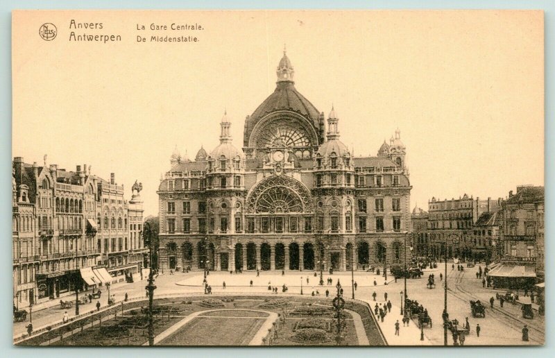 Antwerp Belgium~Flemish Region~Central Railroad Depot~La Gare Centrale~c1910