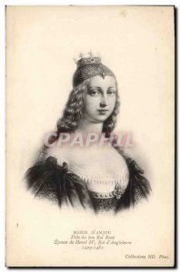 Old Postcard Marie d & # 39Anjou Daughter of good King Rene