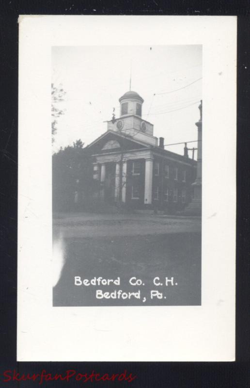 RPPC BEDFORD PENNSYLVANIA COUNTY COURT HOUSE VINTAGE REAL 