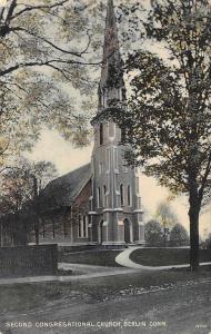 Berlin Conneticut Second Congregational Church Exterior Antique Postcard J79013