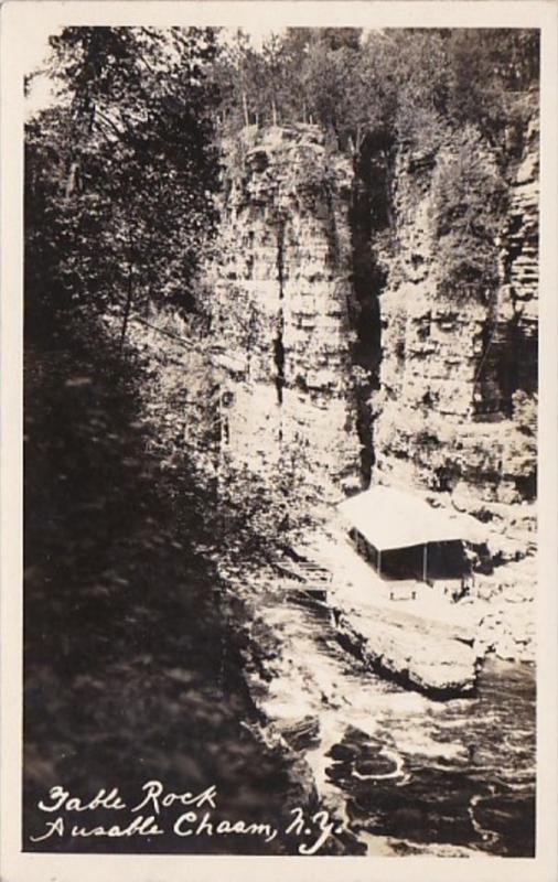 New York Table Rock Ausable Chasm Real Photo