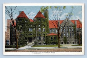 Public Library Building Toledo Ohio OH UNP WB Postcard O1