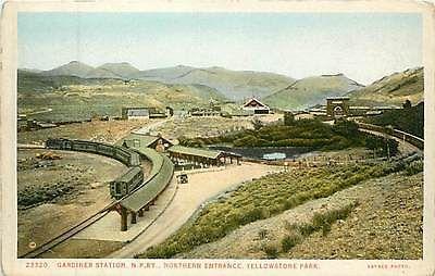 Montana, MT, Gardiner N P RY Station Northern Entrance Ye...