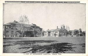 Tomah Wisconsin Government Hospital Street View Antique Postcard K73485
