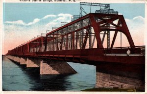 Canada Montreal Victoria Jubilee Bridge Vintage Postcard 09.91