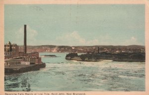 Vintage Postcard 1953 Reversing Falls Rapids Low Tide Saint John New Brunswick