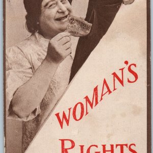 1910 Comic Woman's Rights PC Sufferage Man Cross Dresser Transgender Gay A190