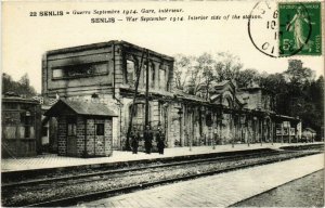 CPA Senlis- Guerre Septembre 1914, Gare, interieur FRANCE (1020377)