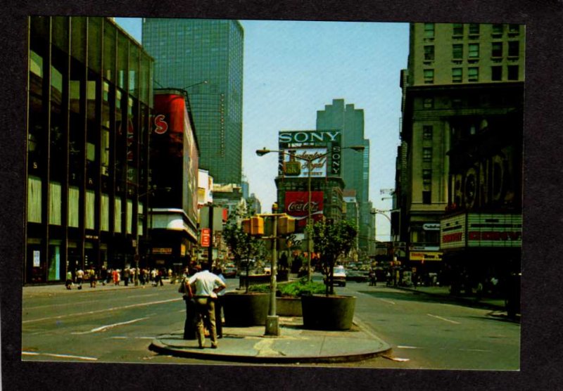 NY Times Sq Square Sony Coke Coca Cola Sign Theater New York City NYC Postcard