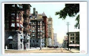 PORTLAND, Oregon OR ~ SIXTH STREET Scene looking North c1910 Detroit Postcard