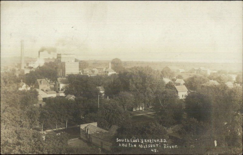 Yankton SD South End c1910 Real Photo Postcard