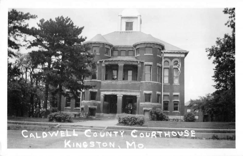 Kingston Missouri Caldwell Court House Real Photo Antique Postcard K28647