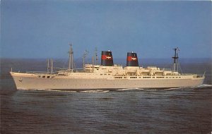 SS President Roosevelt American President Line Writing on back, missing stamp 