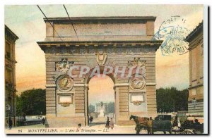 Old Postcard Montpellier Arc de Triomphe