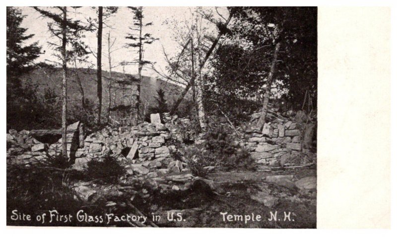 New Hampshire   Temple Site of First Glass Factory