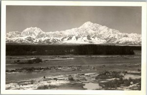 RPPC View of Mt. McKinley Range AK Vintage Postcard X06