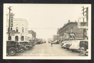 RPPC ELLENSBURG WASHINGTON DOWNTOWN STREET SCENE CARS REAL PHOTO POSTCARD