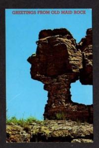 OK Greeting from Old Maid Rock KENTON OKLAHOMA Postcard