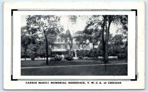 CHICAGO, IL  Illinois ~ Y.W.C.A.~ CARRIE McGILL Memorial Residence 1933 Postcard