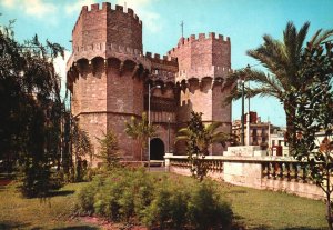 Postcard Torres De Serrano Tours Towers Valencia Spain