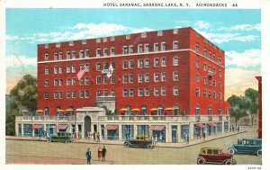 Vintage Postcard 1941 Hotel Saranac Building Saranac Lake Adirondacks New York