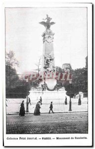 Old Postcard Paris Gambetta Monument