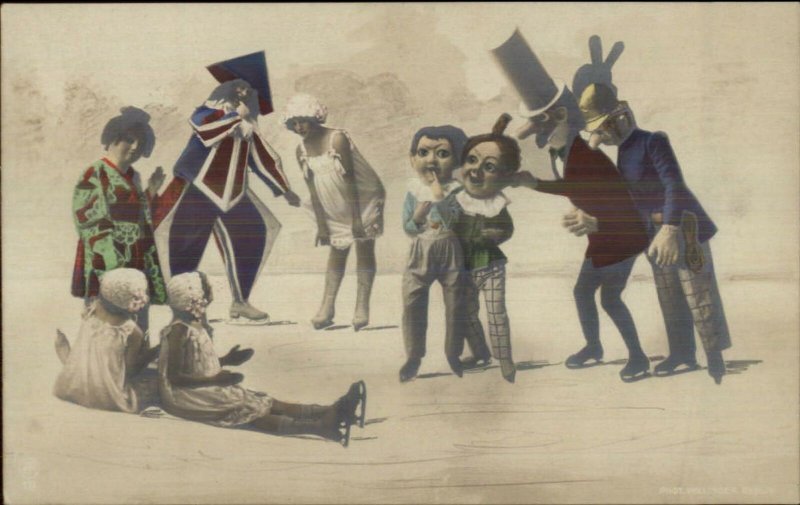 Propaganda Admiralspalast Berlin Ice Skating Dolls Patriotic Costumes UNUSUAL