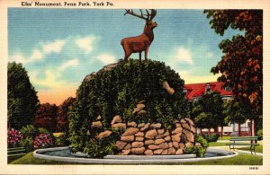 Pennsylvania York Penn Park Elk's Monument