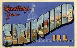 Springfield, ILL, Illinois, USA Large Letter USA Town Unused close to perfect...