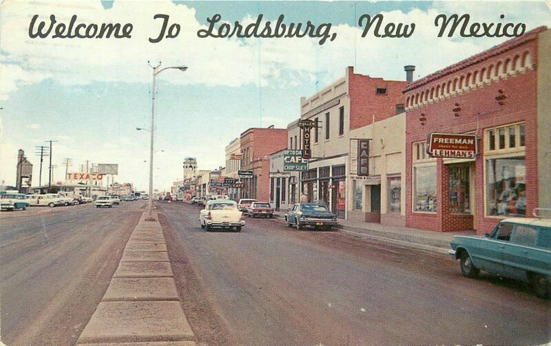 Automobiles Highway town Lordsburg New Mexico Schaaf #662 Postcard 21-2613