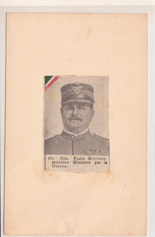 General Paolo Marrone senatore Ministro per la Guerra Italia Italy WW1