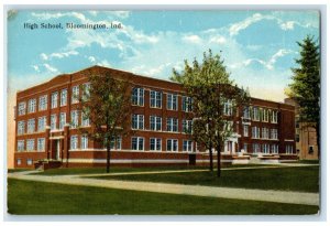 c1910 High School Exterior Building Bloomington Indiana Vintage Antique Postcard