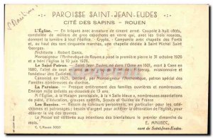 Rouen Postcard Ancient Church of St. John Eudes Cite firs