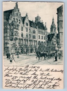 Stuttgart Baden-Württemberg Germany Postcard Tritschler & Cie Building 1905