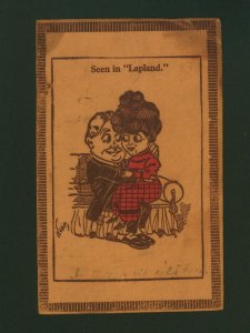 Seen In Lapland Leather Postcard Romantic