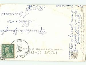 Pre-Linen BOY WITH BASKET IS WAITING FOR ORDERS AC1984