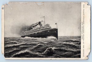 1905 Postcard Palace Steamer Eastern states Detroit Buffalo Line Lake Unposted