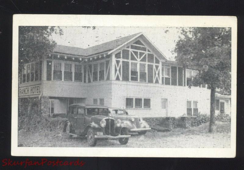 HOLMAN MISSOURI LAKE OF THE OZARKS RANCH HOTEL VINTAGE ADVERTISING POSTCARD