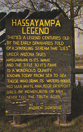Legend Of The Hassayampa Memorial Wickenburg Arizona