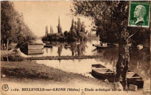 CPA BELLEVILLE-sur-SAONE Etude artistique sur la SAONE (444181)